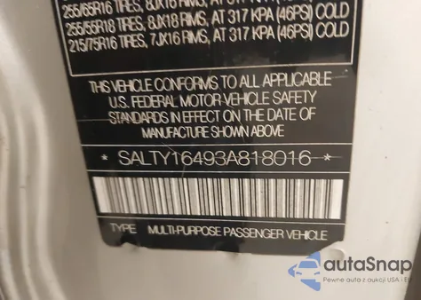 2003 Land Rover Discovery Se из США, поврежденный, VIN SALTY16493A818016